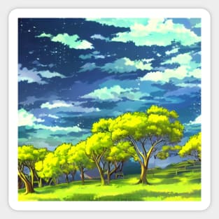 Anime Style Landscape Sticker